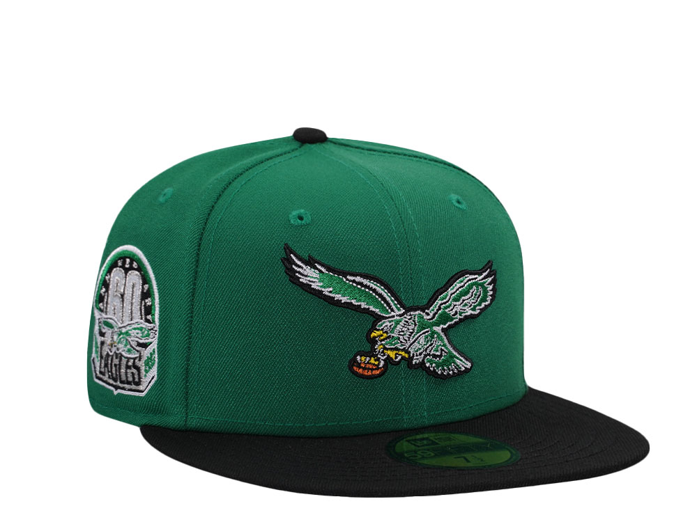 New Era Philadelphia Eagles 60th Anniversary Kelly Green Two Tone Edition 59Fifty Fitted Cap