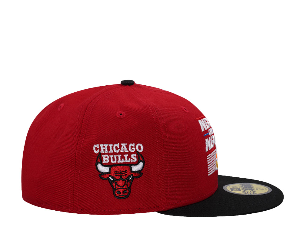 New Era Chicago Bulls NBA On NBC Scarlet Two Tone Edition 59Fifty Fitted Cap
