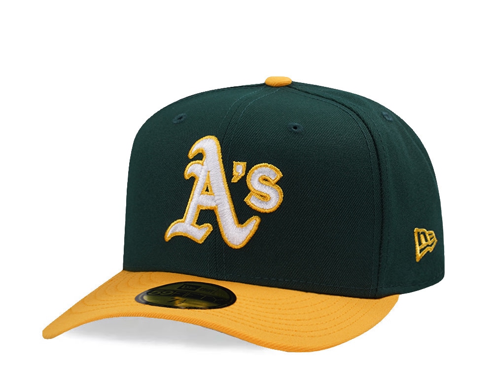 New Era Oakland Athletics Dark Green Two Tone Edition 59Fifty Pre Curved Fitted Cap