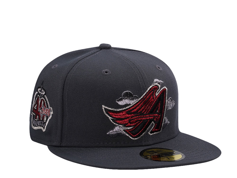 New Era Anaheim Angels 40th Anniversary Dark Gray Prime Edition 59Fifty Fitted Cap