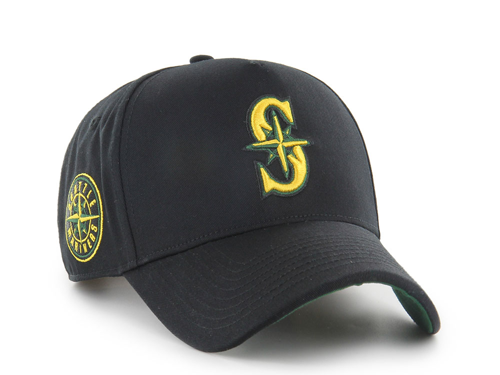 47Brand Seattle Mariners Cooperstown Black Edition MVP Snapback Cap