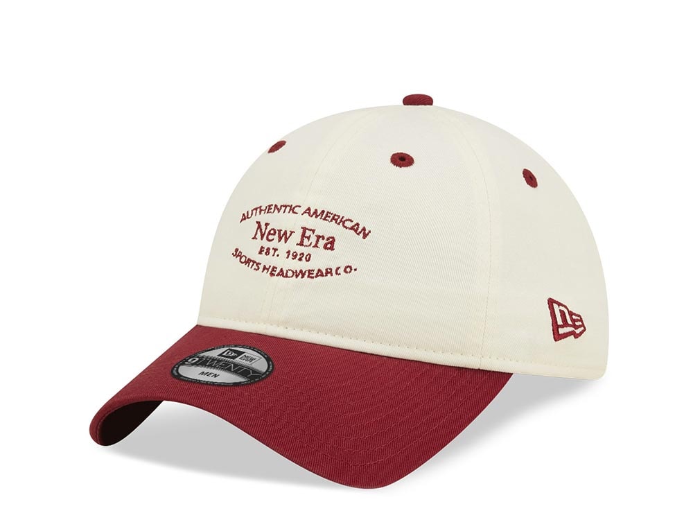 New Era Est. 1920 Contrast Stone Merlot Two Tone 9Twenty Strapback Cap