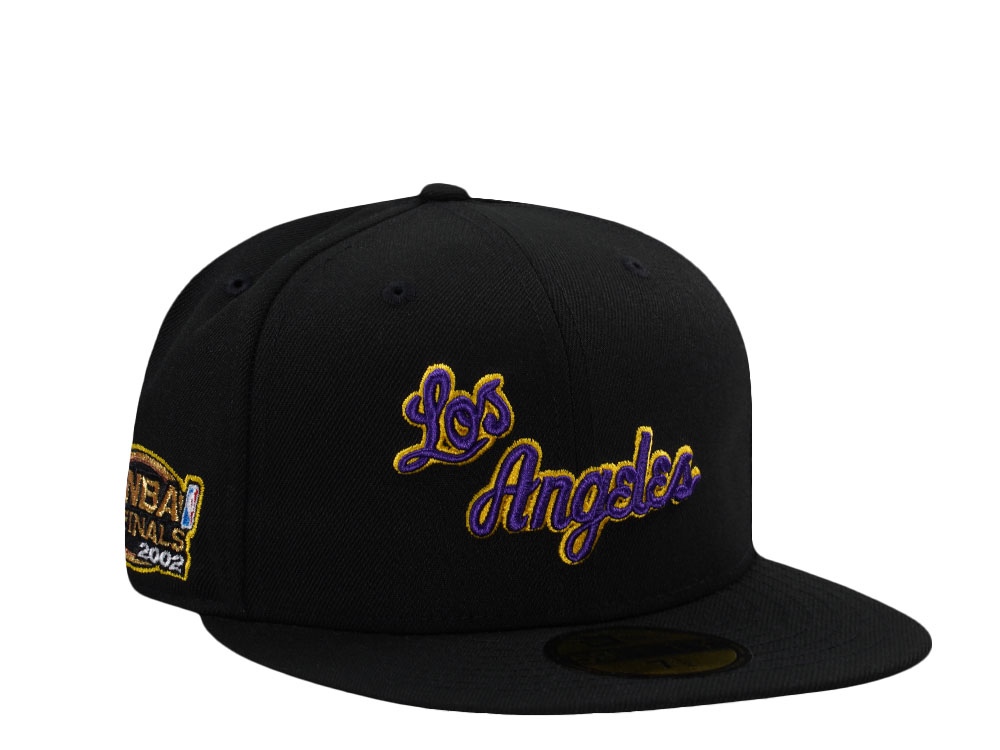 New Era Los Angeles Lakers NBA Finals 2002 Black Prime Edition 59Fifty Fitted Cap