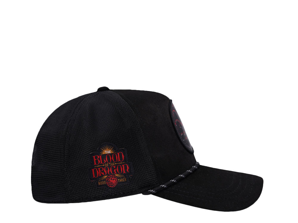 Capslab House Of The Dragon Emblem Black Trucker Snapback Cap