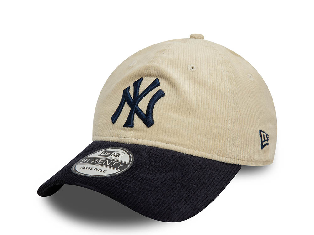 New Era New York Yankees Block Corduroy White 9Twenty Strapback Cap