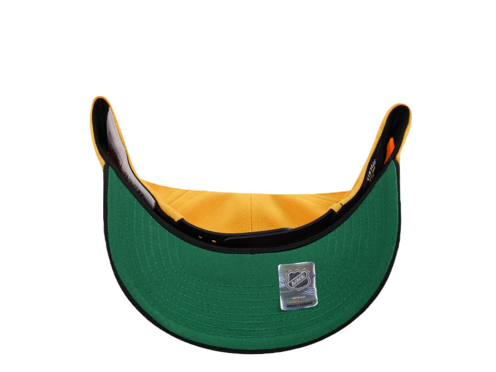 Mitchell & Ness Pittsburgh Penguins Pro Crown Fit Vintage Yellow Snapback Cap