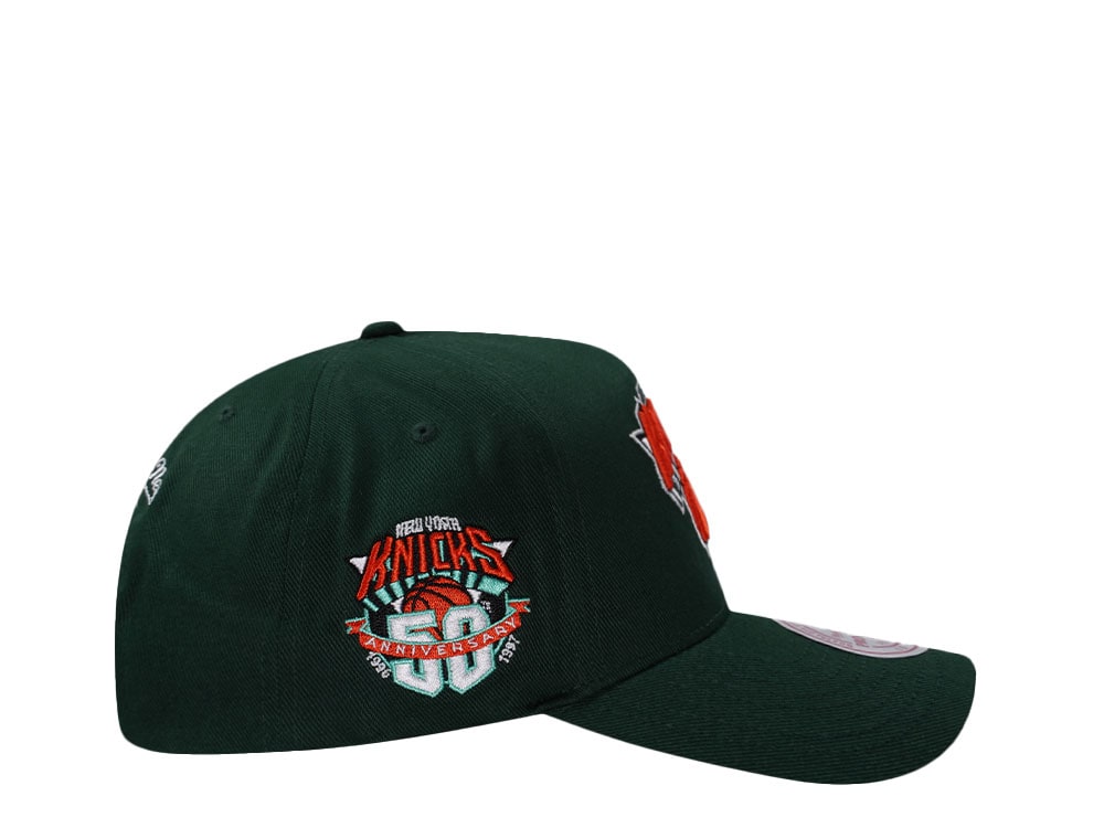 Mitchell & Ness New York Knicks 50th Anniversary Green Edition Pro Pinch Fit Snapback Cap