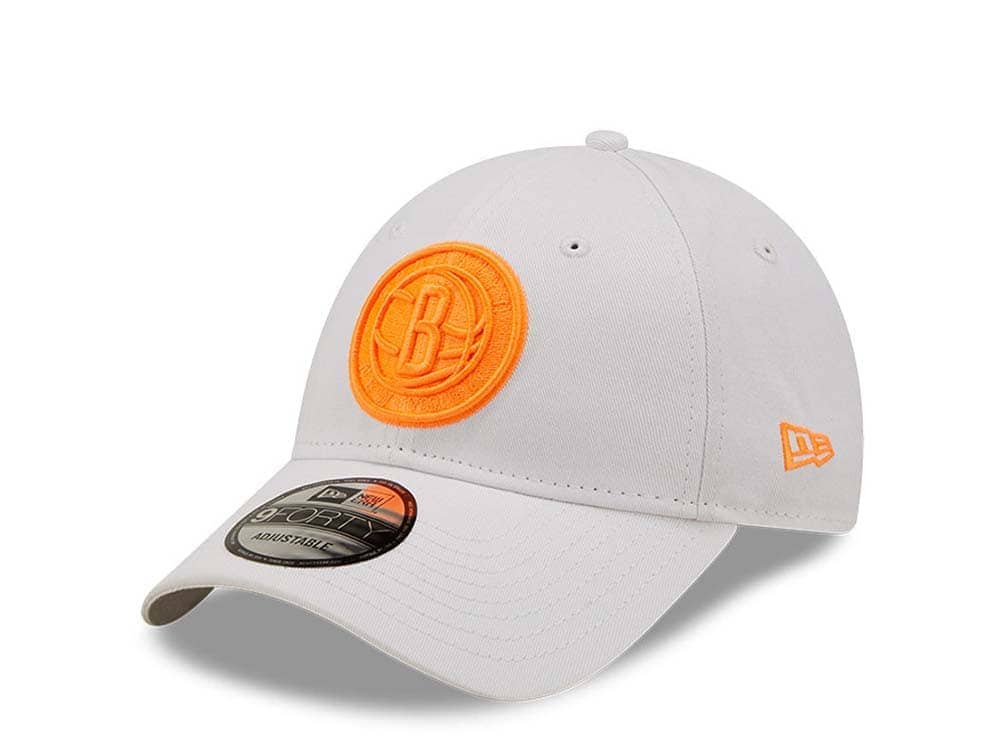 New Era Brooklyn Nets Neon White 9Forty Strapback Cap