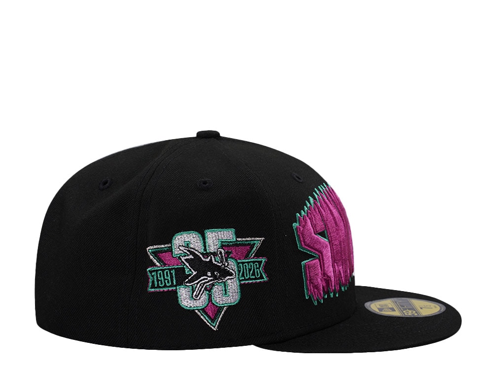 New Era San Jose Sharks 35th Anniversary Black Prime Edition 59Fifty Fitted Cap
