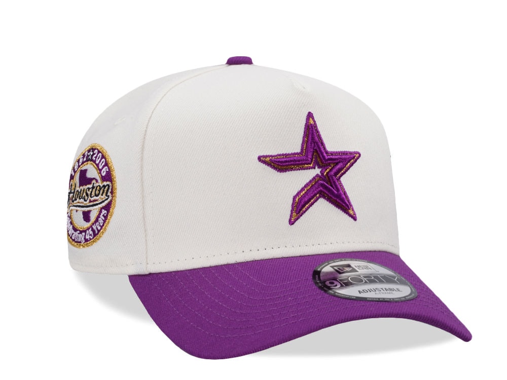 New Era Houston Astros 45 Years Chrome Two Tone Edition 9Forty A Frame Snapback Cap