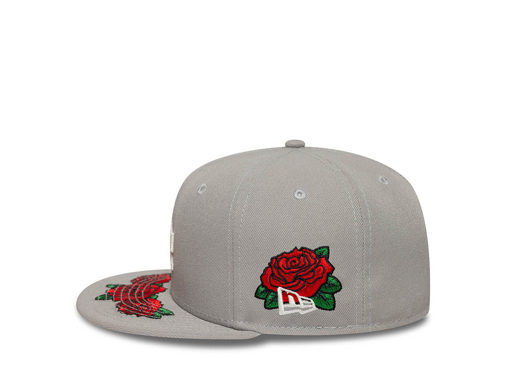 New Era Los Angeles Dodgers World Championship 1955 Floral Gray Prime Edition 59Fifty Fitted Cap
