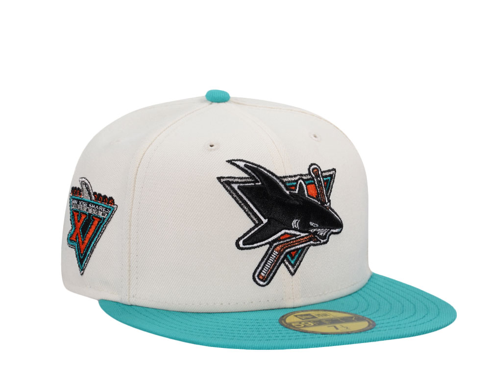 New Era San Jose Sharks 15th Anniversary Chrome Two Tone Edition 59Fifty Fitted Cap