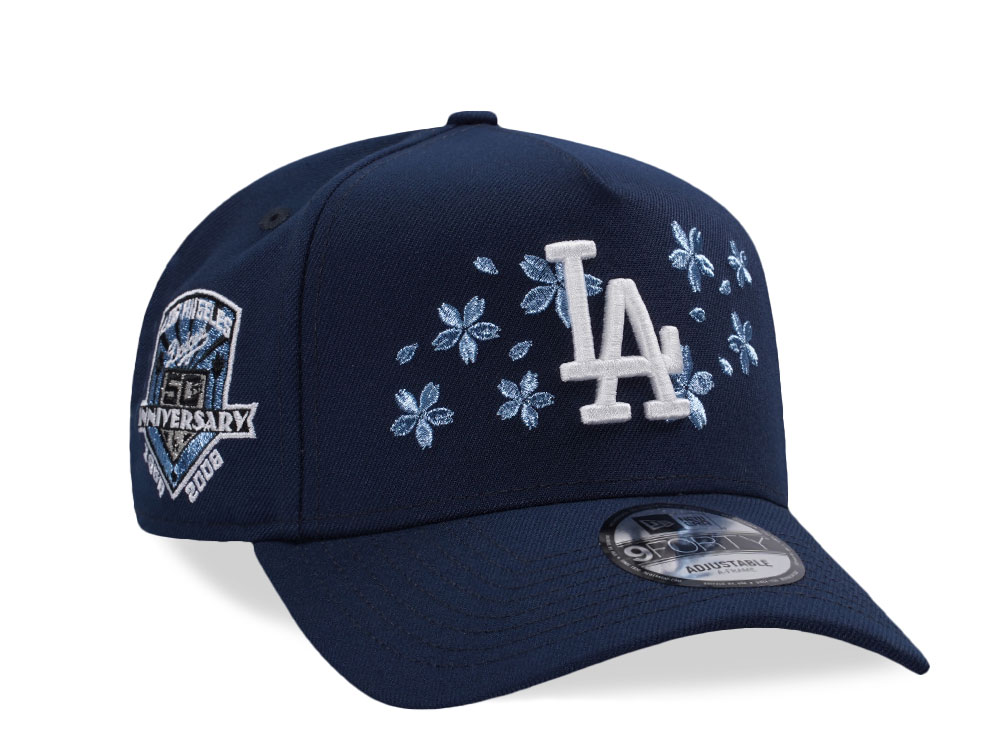 New Era Los Angeles Dodgers 50th Anniversary Ocean Blue Prime Edition 9Forty A Frame Snapback Cap