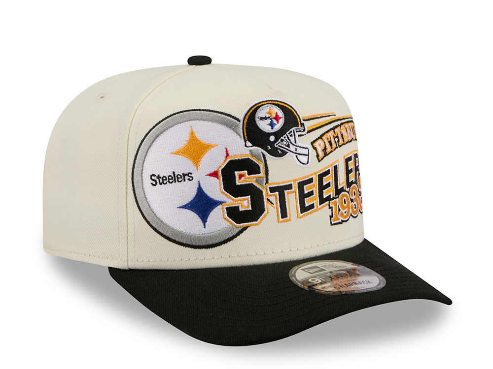 New Era Pittsburgh Steelers Classic Logo Two Tone Edition 9Fifty A Frame Snapback Cap