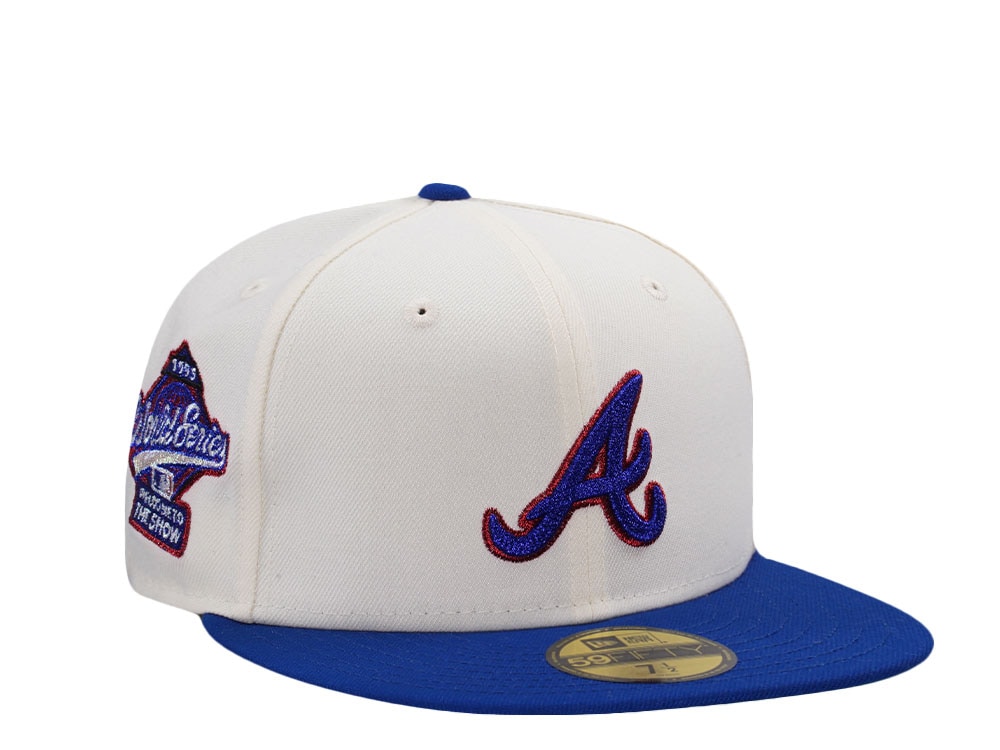 New Era Atlanta Braves 1995 World Series Chainstitch White Two Tone Edition 59Fifty Fitted Cap