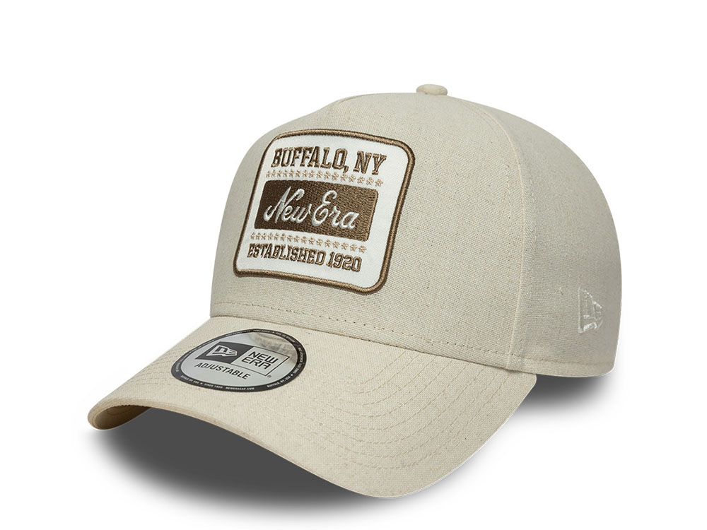 New Era Patch Stone Linen 9Forty E Frame Snapback Cap