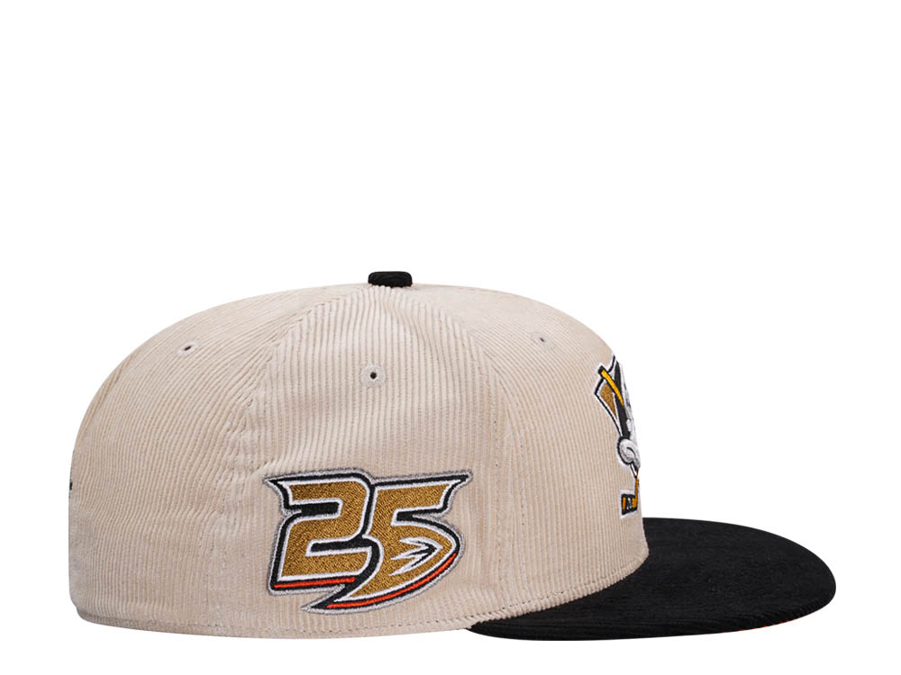 Mitchell & Ness Anaheim Ducks 25th Anniversary Two Tone Cord Edition Dynasty Fitted Cap
