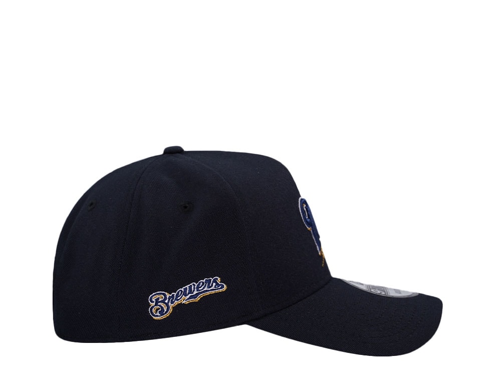 New Era Milwaukee Brewers Navy Classic Edition 9Forty A Frame Snapback Cap