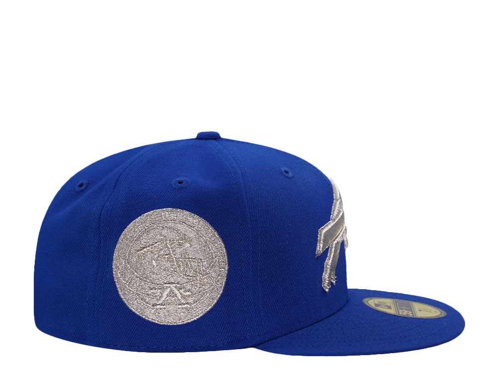 New Era Buffalo Bills Metallic Silver Blue Prime Edition 59Fifty Fitted Cap