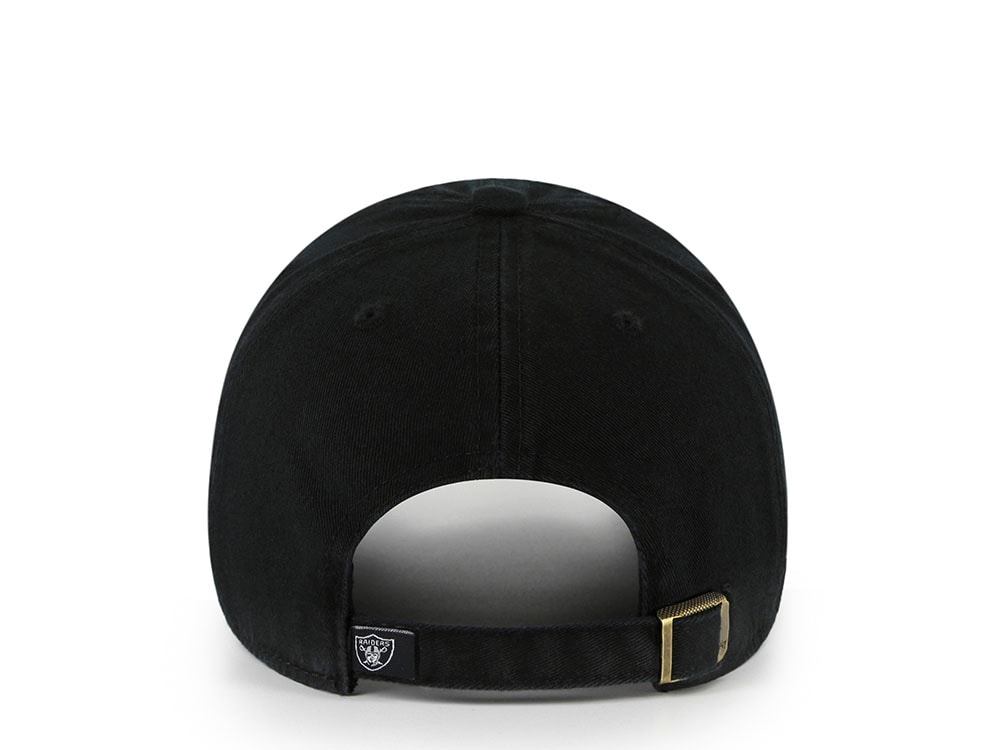 47Brand Las Vegas Raiders Black Classic Edition Clean Up Strapback Cap