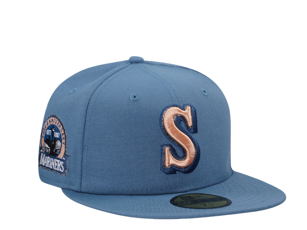 New Era Seattle Mariners 30th Anniversary Indigo Peach Edition 59Fifty Fitted Cap