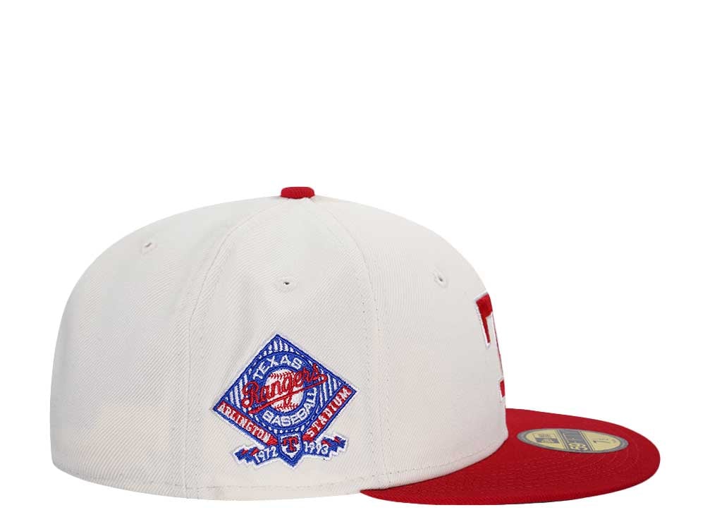 New Era Texas Rangers Arlington Stadium Chrome Throwback Two Tone Edition 59Fifty Fitted Cap