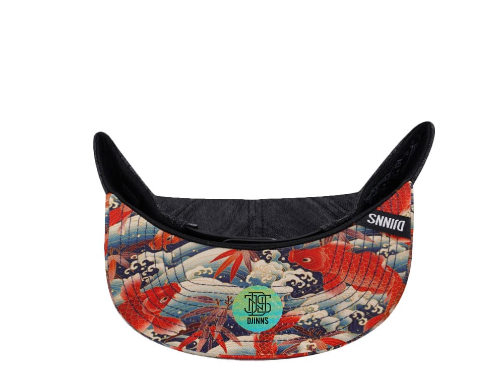 Djinns Koi Linen Reversed 6 Panel Snapback Cap