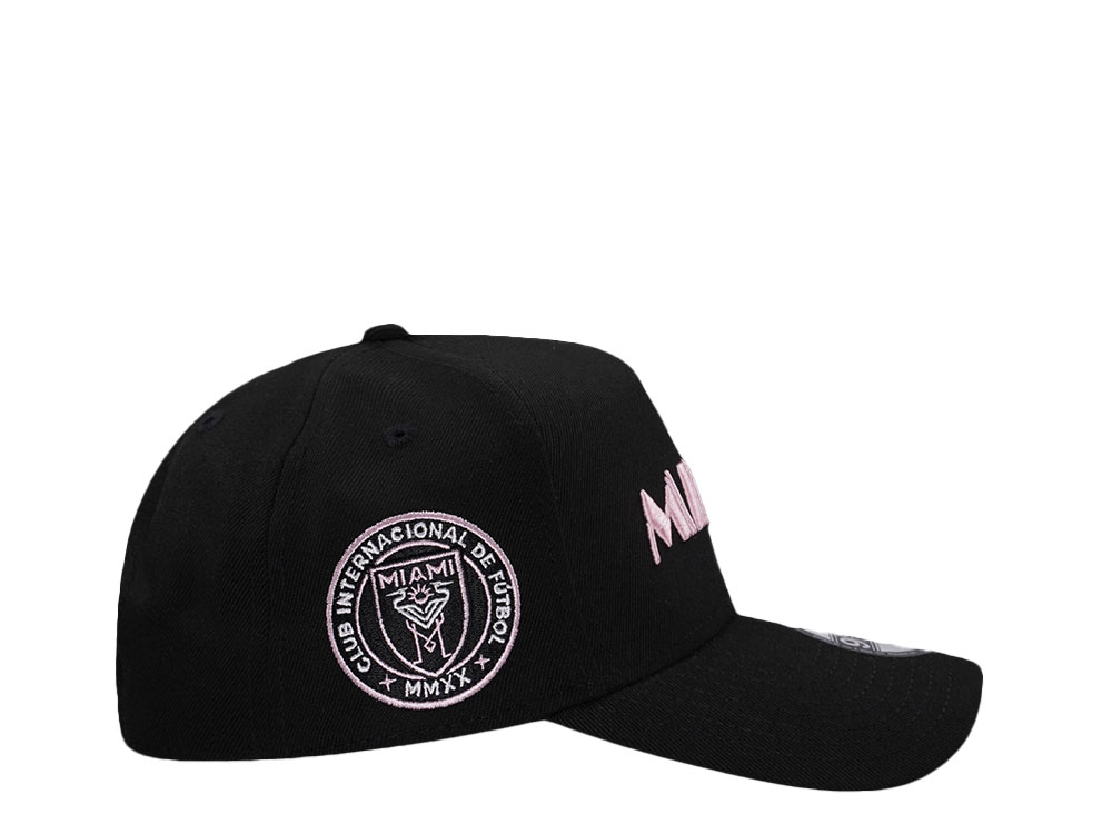 New Era Inter Miami FC Pink Script Prime Edition 9Forty A Frame Snapback Cap
