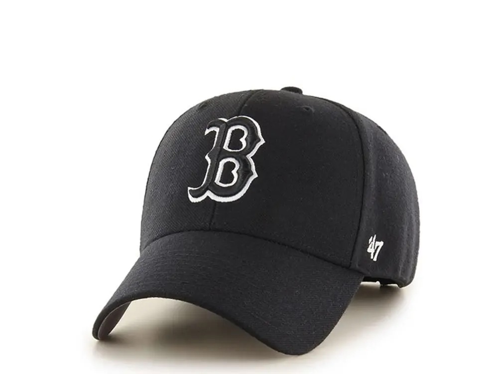47brand Boston Red Sox Classic Logo Black & White Snapback Cap