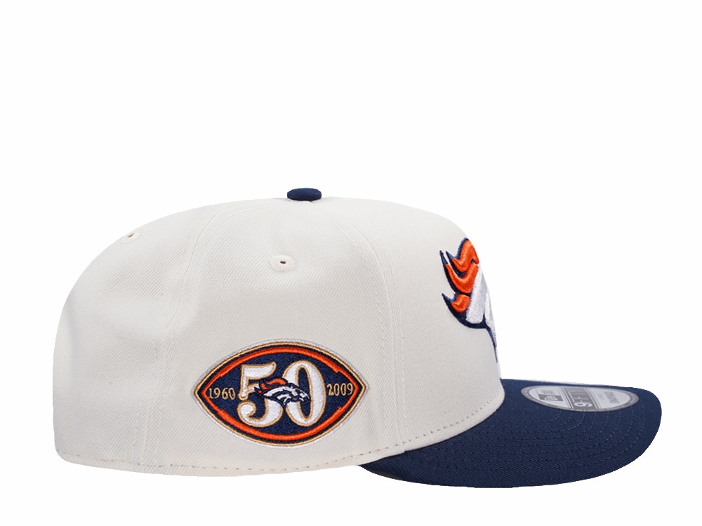 New Era Denver Broncos 50th Anniversary Chrome Two Tone Edition 9Fifty A Frame Snapback Cap
