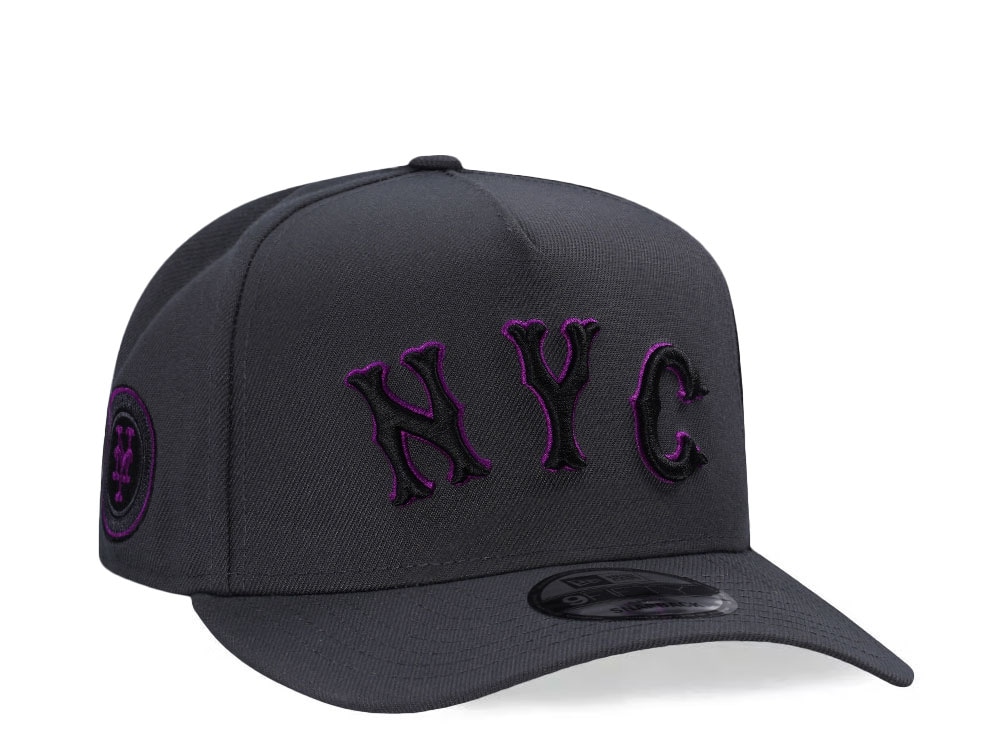 New Era New York Mets City Connect Dark Graphite Prime Edition 9Fifty A Frame Snapback Cap
