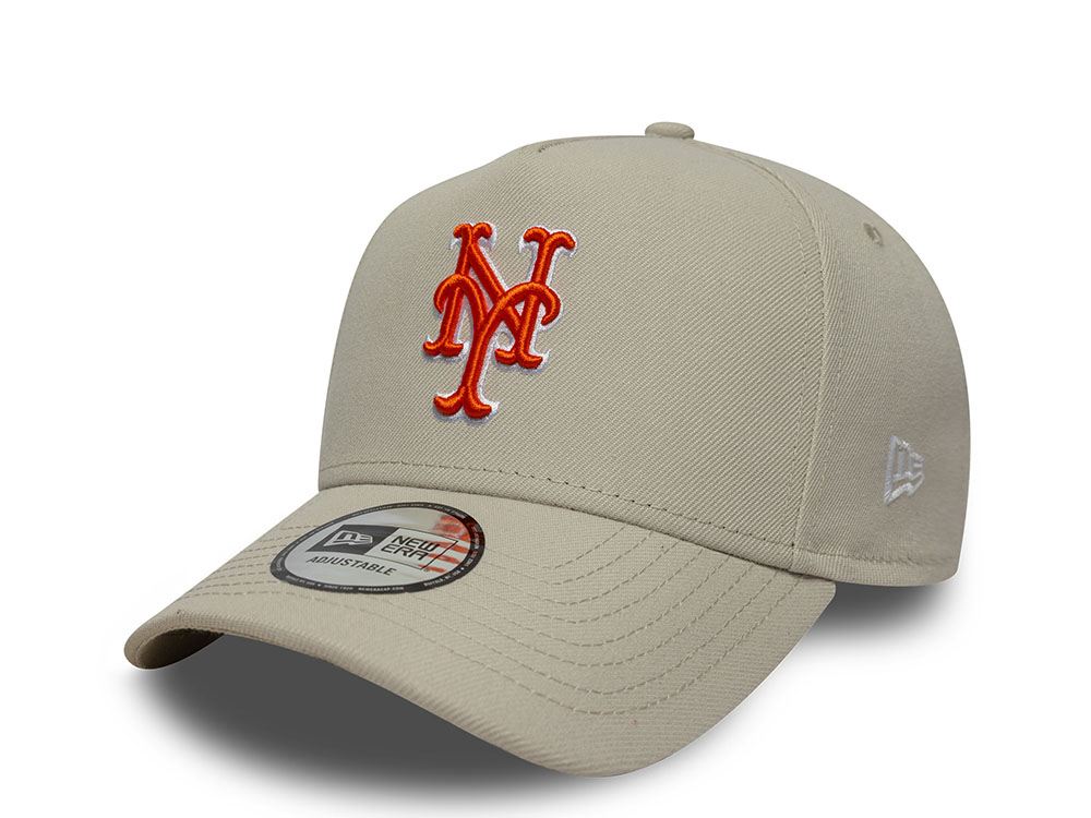 New Era New York Mets Outline Script Stone Edition 9Forty A Frame Snapback Cap