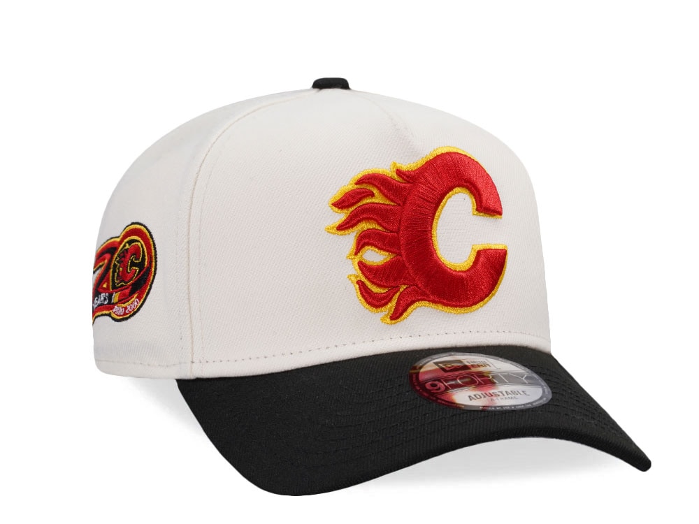 New Era Calgary Flames 20th Anniversary Chrome Two Tone Edition 9Forty A Frame Snapback Cap