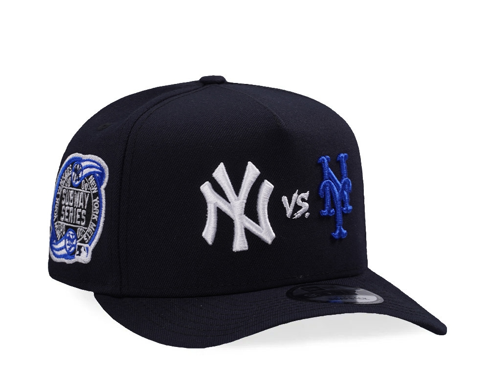 New Era New York Yankees New York Mets Subway Series Navy Prime Edition 9Fifty A Frame Snapback Cap