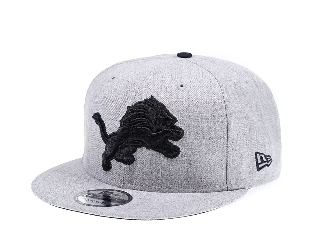 New Era Detroit Lions Heather Black Edition 9Fifty Snapback Cap