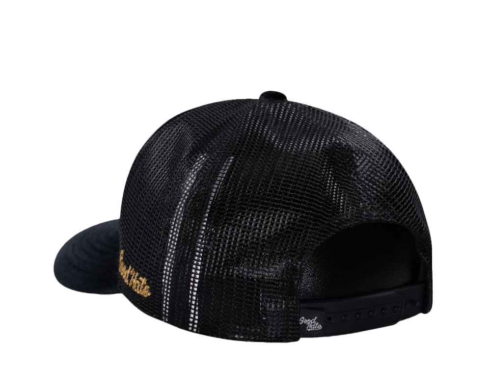 Good Hats Home Defense Black Velour Trucker Snapback Cap