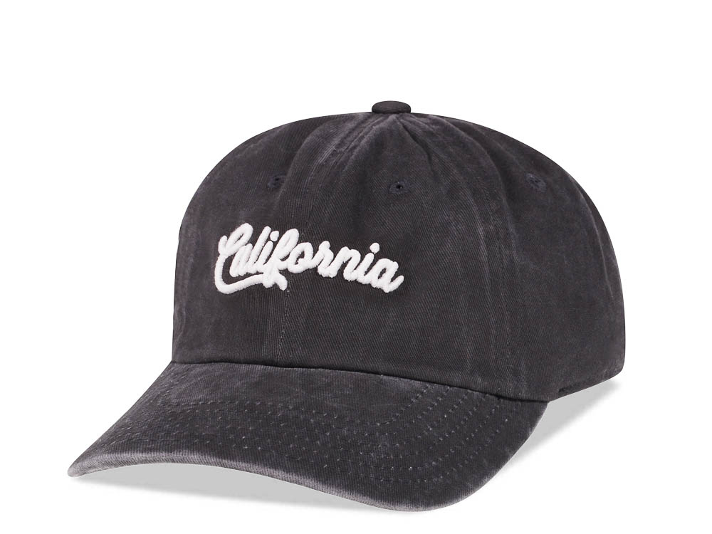 American Needle California Black Vintage Casual Strapback Cap
