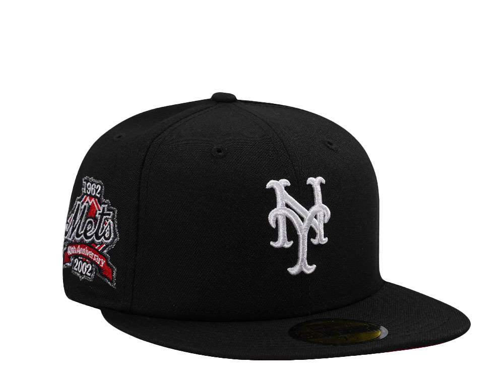 New Era New York Mets 40th Anniversary Black Prime Edition 59Fifty Fitted Cap