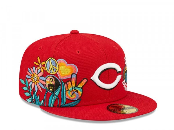 New Era Cincinnati Reds 5x World Series Champions - Red Groovy Edition 59Fifty Fitted Cap