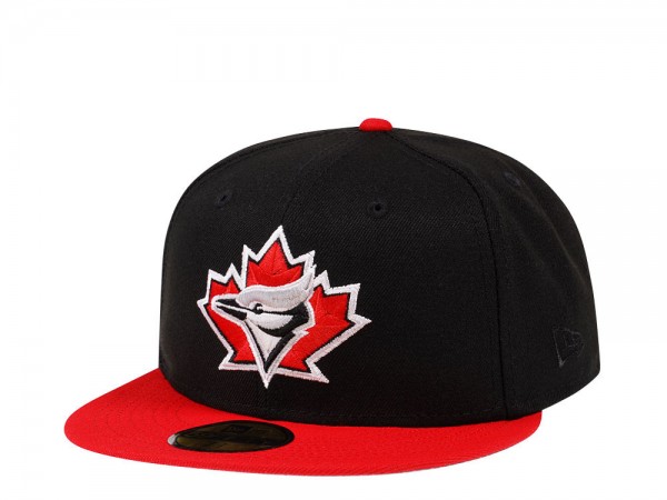 New Era Toronto Blue Jays Black Red Two Tone Classic Edition 59Fifty Fitted Cap