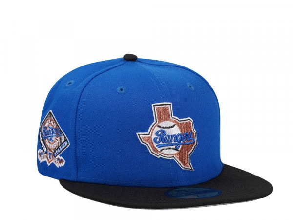New Era Texas Rangers Arlington Stadium Azure Copper Two Tone Edition 59Fifty Fitted Cap