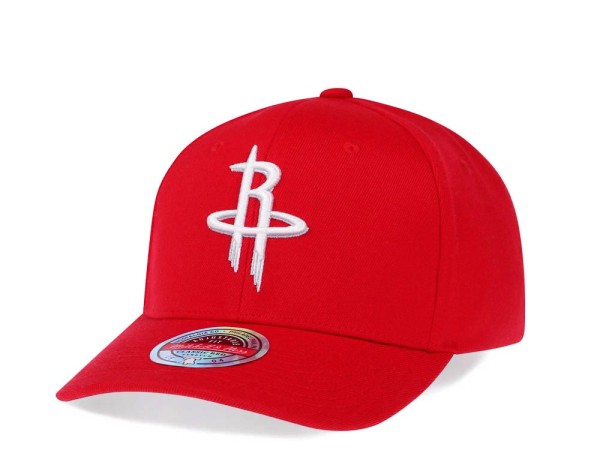 Mitchell & Ness Houston Rockets Team Ground Red Line Solid Flex Snapback Cap