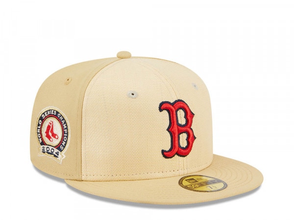 New Era Boston Red Sox World Series 2004 Raffia Front Vegas Gold Edition 59Fifty Fitted Cap
