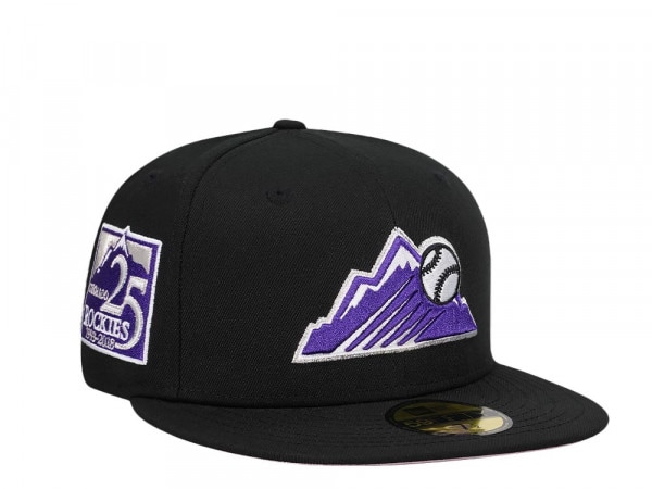 New Era Colorado Rockies 25th Anniversary Black and Pink Edition 59Fifty Fitted Cap