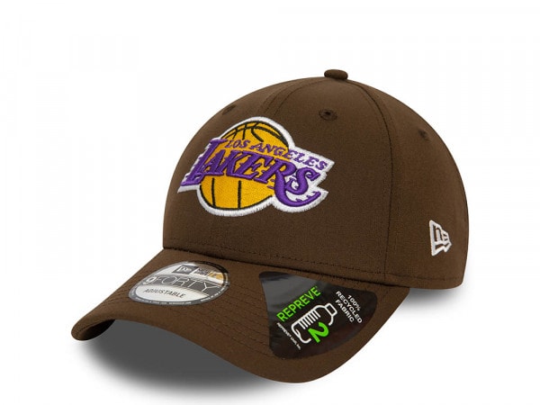 New Era Los Angeles Lakers Brown Repreve Edition 9Forty Strapback Cap
