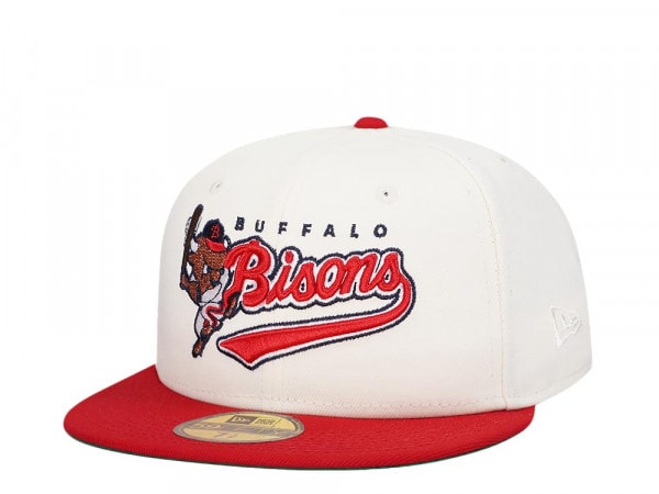 New Era Buffalo Bisons Chrome Two Tone Throwback Edition 59Fifty Fitted Cap