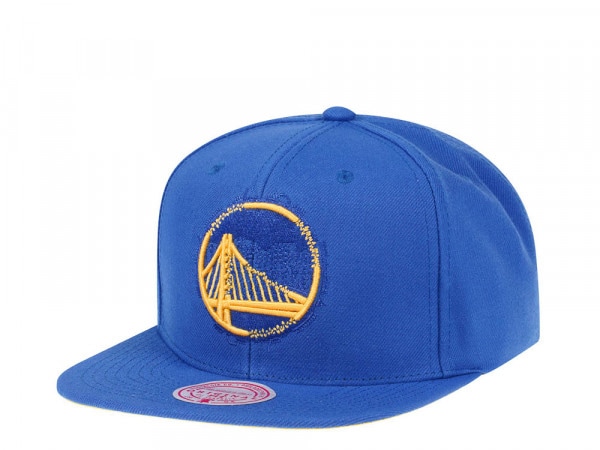 Mitchell & Ness Golden State Warriors NBA Embroidery Glitch Hardwood Classic Snapback Cap